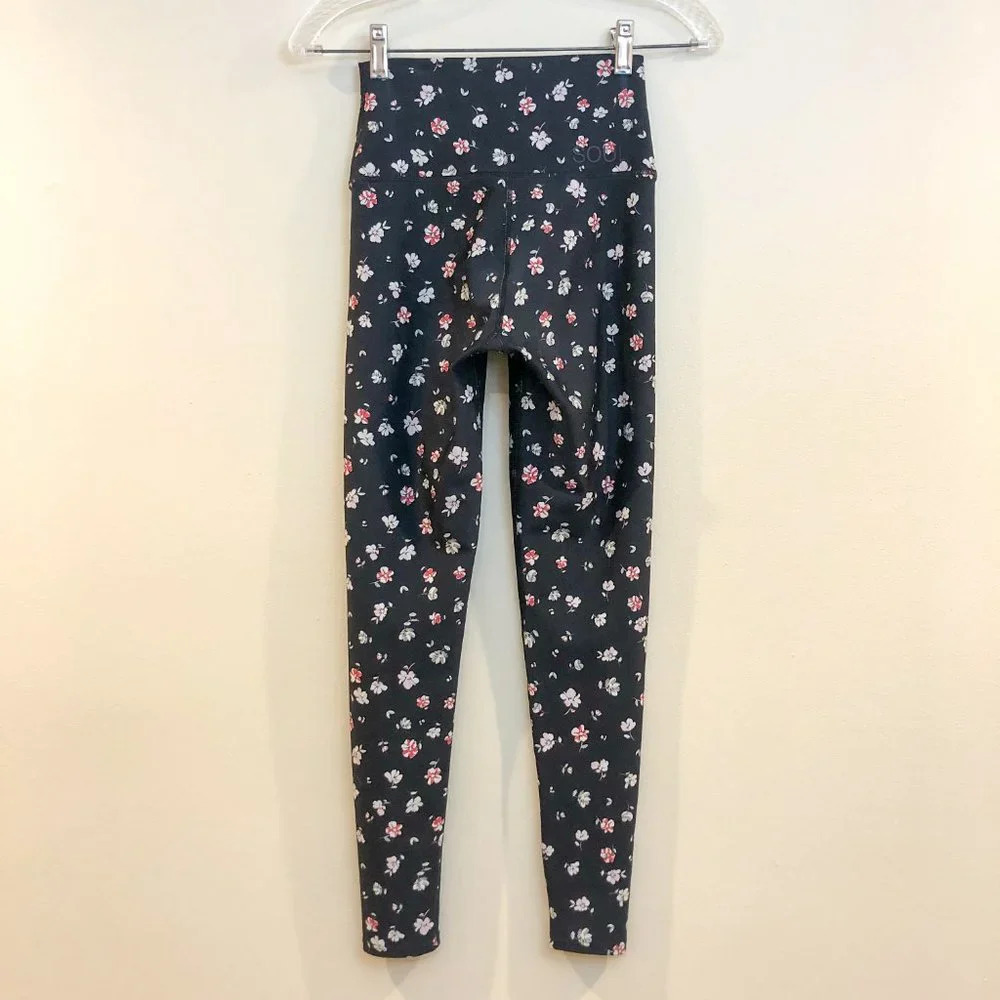 SOUL Soulcycle Floral Bohemian Athleisure Athletic High Waist Leggings Women's X - Picture 7 of 13
